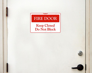 Do Not Block Door Sign