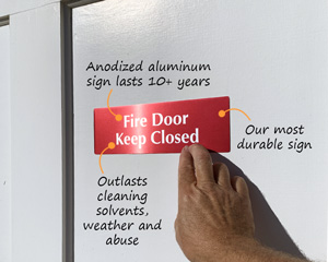 Fire door keep closed sign