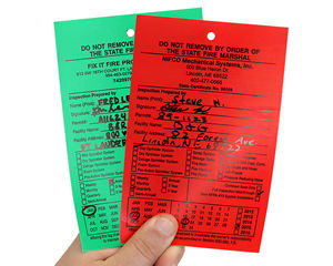 Fire Sprinkler Tags