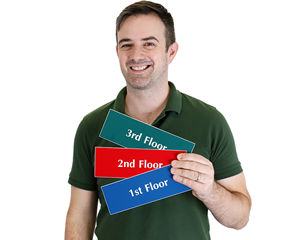 Select-a-color Floor Number Signs