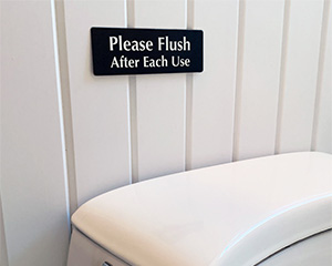Please Flush Sign