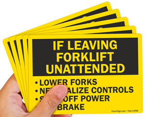 forklift inspection labels
