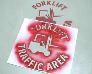 Forklift Area Stencil
