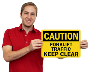 Caution Forklift Sign