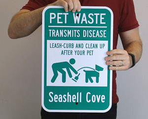 Free Pet Waste Sign