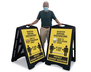 Fun social distancing signs for bars and restaurants