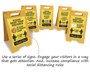 Fun social distancing signs