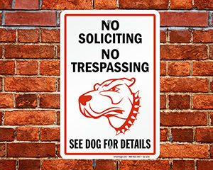 Funny No Soliciting Sign