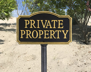 Private Property No Trespassing Stake Sign