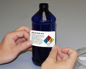 Glacial Acetic Acid Label