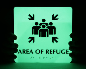 Photoluminescent Braille Signs