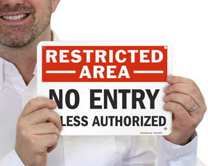 Restricted Area Glow Sign