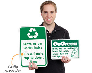 Go Green Signs and Labels