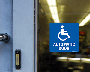 Handicapped Automatic Door Sign