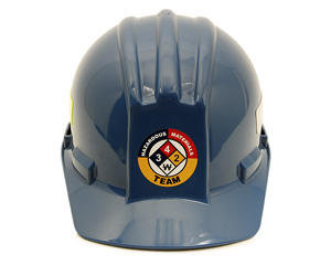 Hazardous Materials Team Hard Hat Label