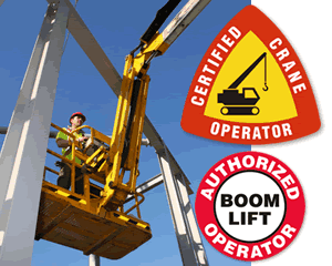 Crane Operator Hard Hat Stickers