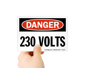 High Voltage Warning Sign