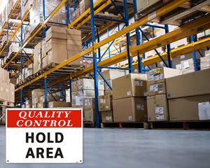 Hold Area Quality Control Signs And Labels