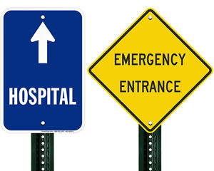 Hospital Emergency Sign