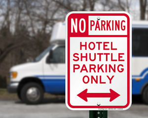 Hotel Shuttle Parking Signs