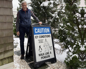 Icy Warning Sign