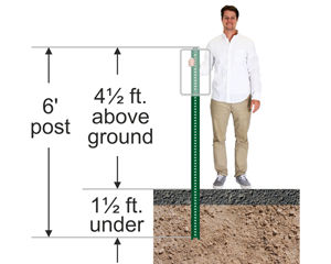 6’ tall u-channel sign post