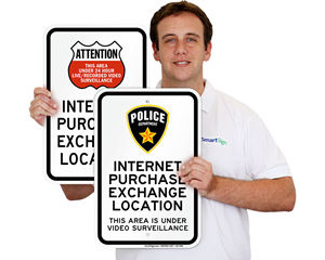 Internet Purchase Exchange Location Sign