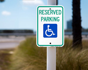 Reserved Parking Ada Sign