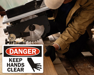 Keep Hands Clear Label