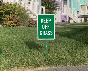 Keep Off Grass Sign