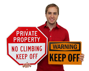 Keep Off Safety Signs