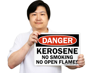 Kerosene No Smoking Label