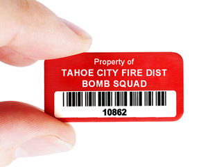 Fire Extinguishers with Barcode