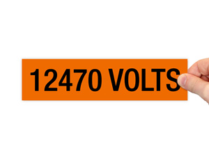 12470 Volts Labels
