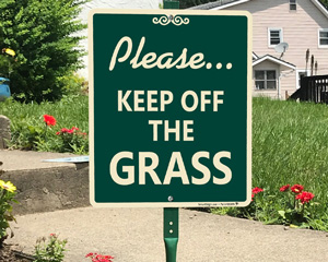 Keep Off Grass Lawnboss Sign