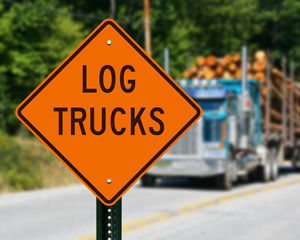 Log truck sign