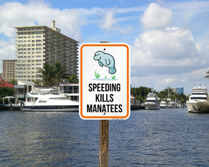 Manatee Warning Signs