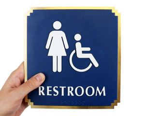 Marquis Restroom Door Sign