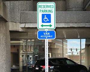 Van Accessible Reserved Parking Sign