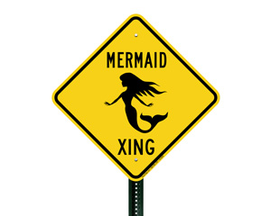 Mermaid Xing Sign