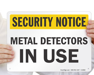 Metal Detector Sign