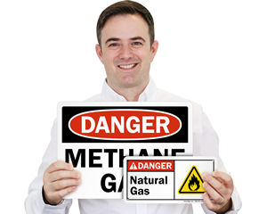 Methane Gas Sign