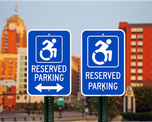 Reserved Parking Directional Sign