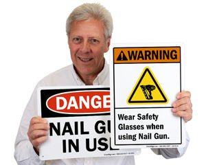 Nail Gun Safety Signs