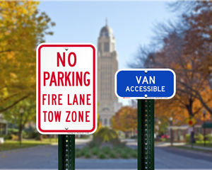 Nebraska Parking Signs, Fire Lane Signs and Other Regulated Signs