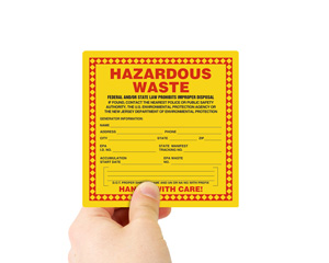 New Jersey Hazardous Waste Labels