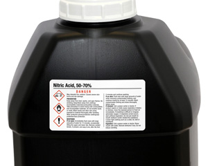 Nitric Acid Danger Label