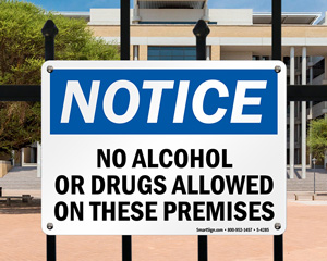 No Drugs Or Alcohol Signs