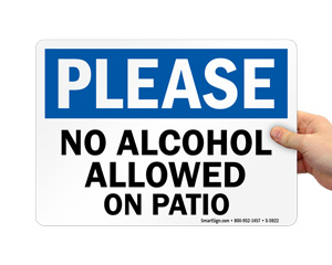 No Alcohol Sign