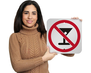 Alcoholic Prohibited Sign